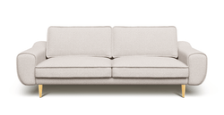 Klem Deniz Köpüğü Üçlü Kiremit Loveseat ve Puf Koltuk Takımı - Bukle & Kadife