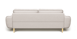 Klem Deniz Köpüğü Üçlü Kiremit Loveseat ve Puf Koltuk Takımı - Bukle & Kadife