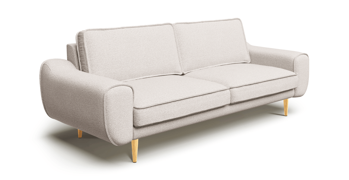 Klem Deniz Köpüğü Üçlü Kiremit Loveseat ve Puf Koltuk Takımı - Bukle & Kadife