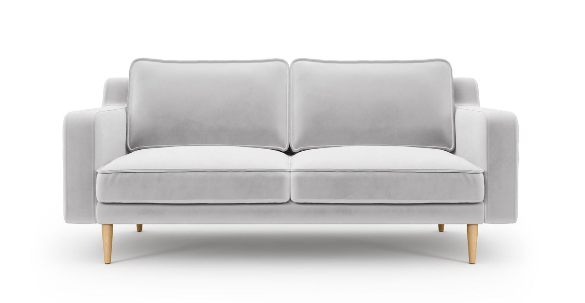 Klem Gri İkili ve Hardal Loveseat Koltuk Takımı - Kadife