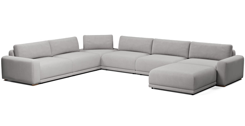 Carle 339 x 444 Köşe Çift Kollu ve Puf - Kadife