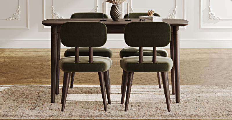 Lyno 77x140 Cm Sabit Yemek Masası Takımı (4 Roa Sandalye) - Performans Keten