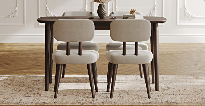 Lyno 77x140 Cm Sabit Yemek Masası Takımı (4 Roa Sandalye) - Performans Keten