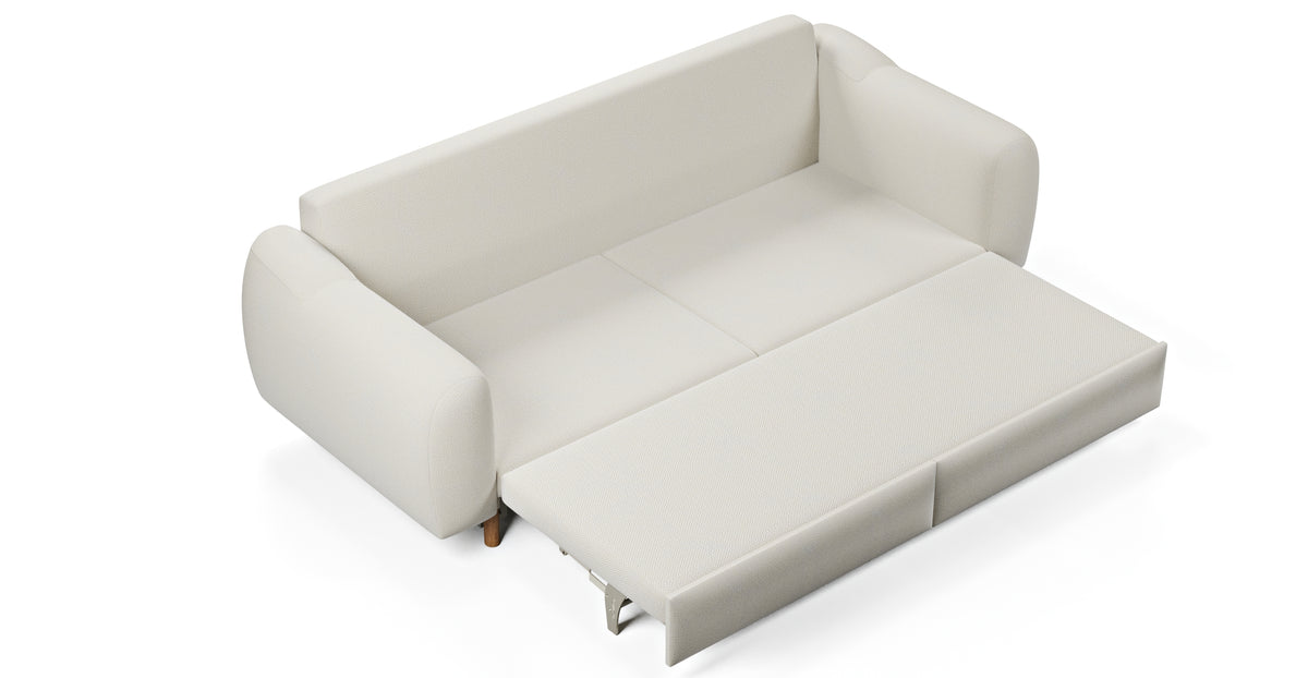 Nyra Yataklı Üçlü ve Klem Slim Tekli Koltuk Takımı - Doğal Doku & Kadife