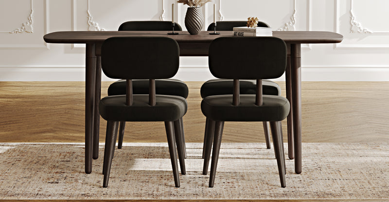 Lyno 77x140 Cm Açılır Yemek Masası Takımı (4 Roa Sandalye) - Performans Keten