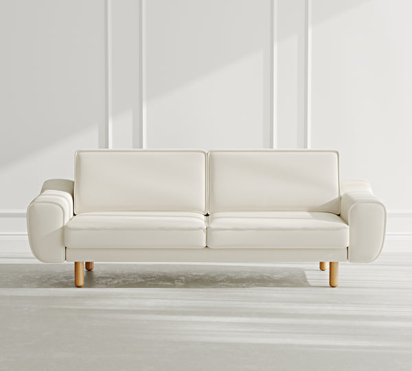 Klem Üçlü Koltuk Silindir Ahşap Ayak - Performans Kadife