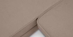 Klem Köşe & Puf ve Fildişi Berjer Koltuk Takımı - Fitilli Kadife & Doğal Doku