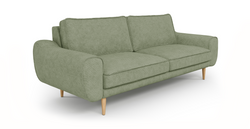 Klem Fildişi Sisli Yeşil 3-3-1 Koltuk Takımı - Doğal Doku & Fitilli Kadife