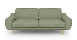 Klem Fildişi Sisli Yeşil 3-3-1 Koltuk Takımı - Doğal Doku & Fitilli Kadife