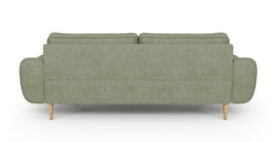 Klem Fildişi Sisli Yeşil 3-3-1 Koltuk Takımı - Doğal Doku & Fitilli Kadife