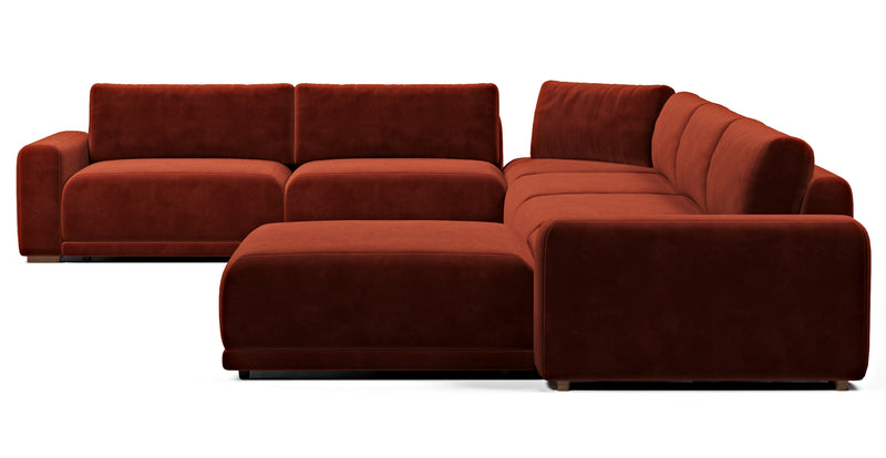 Carle 339 x 444 Köşe Çift Kollu ve Puf - Kadife