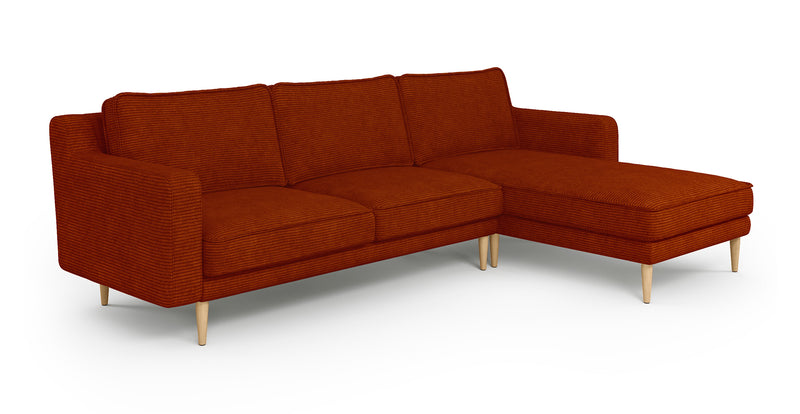 Klem Slim 266 x 171 Köşe Ahşap Ayak - Fitilli Kadife