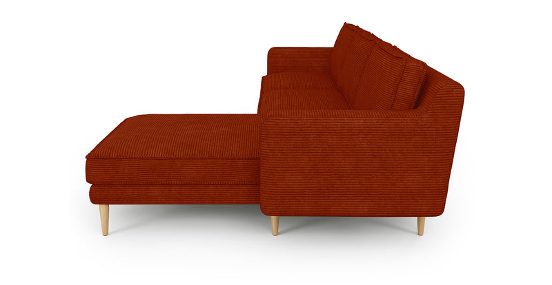 Klem Slim 266 x 171 Köşe Ahşap Ayak - Fitilli Kadife