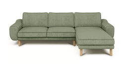 Klem Sisli Yeşil Köşe ve Hardal Levy Berjer Koltuk Takımı - Kadife & Fitilli Kadife