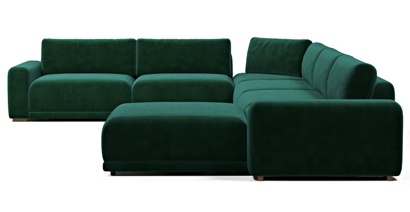 Carle 339 x 444 Köşe Çift Kollu ve Puf - Kadife