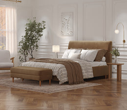 Klem Slim Çift Kişilik Bazalı Karyola 160x200 - Kadife