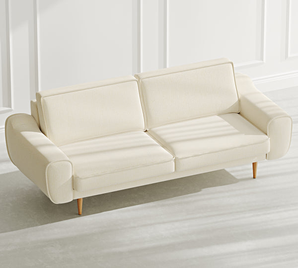 Klem Üçlü Koltuk Ahşap Ayak - Doğal Doku