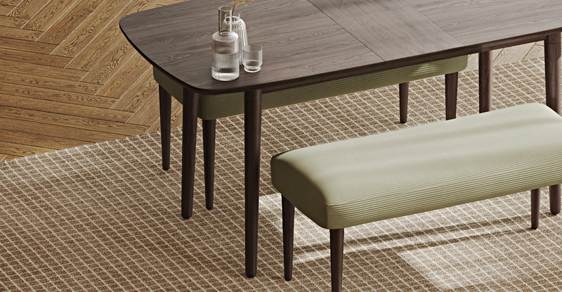 Lyno 77x140 Cm Açılır Yemek Masası Takımı (2 Roa Bench) - Fitilli Kadife