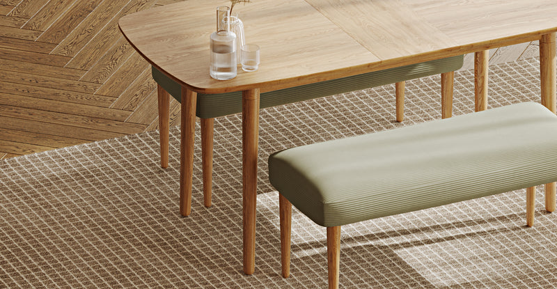 Lyno 77x140 Cm Açılır Yemek Masası Takımı (2 Roa Bench) - Fitilli Kadife