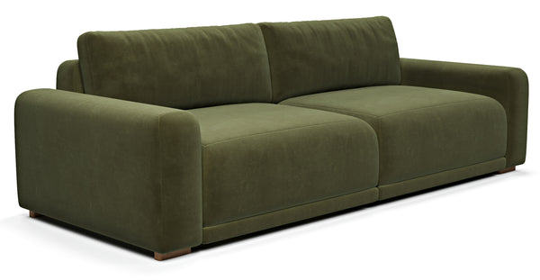 Carle Üçlü Koltuk Çift Kollu - Kadife