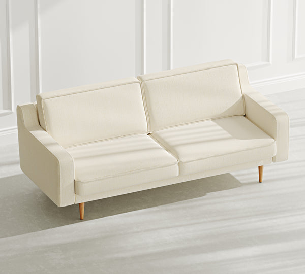 Klem Slim Üçlü Koltuk Ahşap Ayak - Doğal Doku