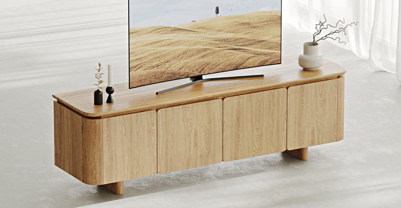 Lyno Masif Meşe TV Ünitesi - 182x57 cm