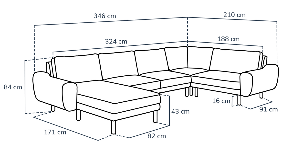 Klem Fildişi 346 x 210 Köşe ve Berjer Koltuk Takımı - Doğal Doku