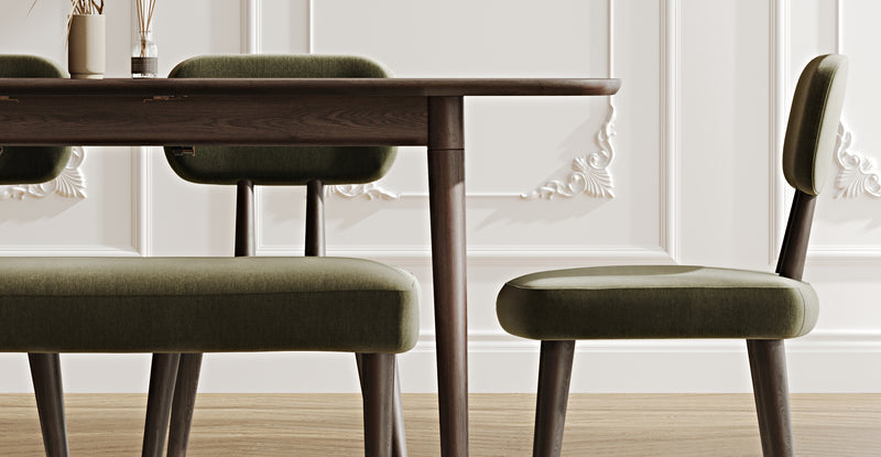 Lyno 77x140 Cm Açılır Yemek Masası Takımı (Roa Bench & 4 Roa Sandalye) - Performans Keten