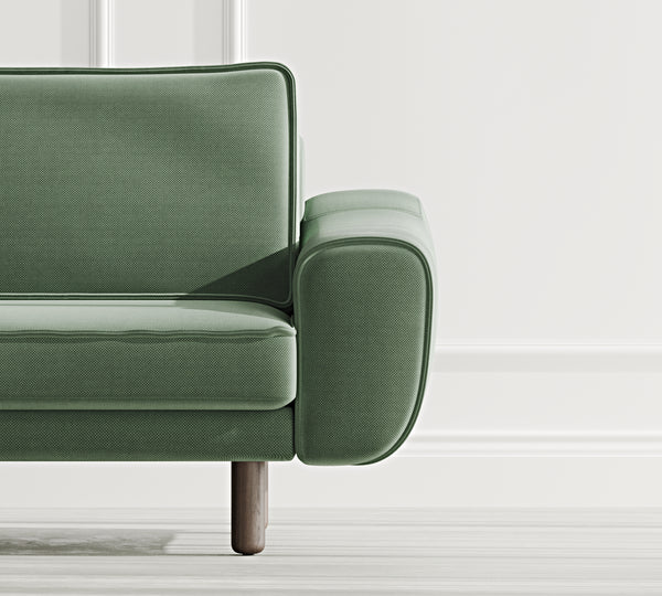 Klem Tekli Koltuk Large Silindir Ahşap Ayak - Performans Kadife