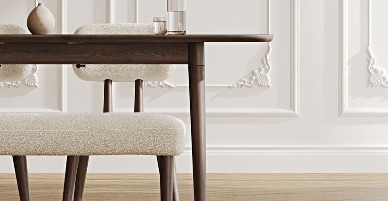 Lyno 77x140 Cm Açılır Yemek Masası Takımı (Roa Bench & 2 Roa Sandalye) - Bukle