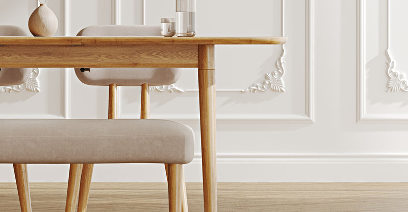 Lyno 77x140 Cm Açılır Yemek Masası Takımı (Roa Bench & 2 Roa Sandalye) - Kadife