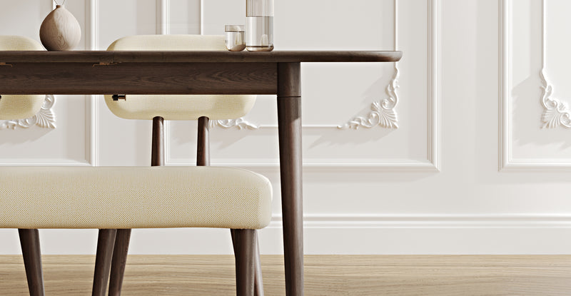 Lyno 77x140 Cm Açılır Yemek Masası Takımı (Roa Bench & 2 Roa Sandalye) - Doğal Doku