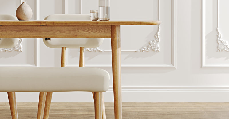 Lyno 77x140 Cm Açılır Yemek Masası Takımı (Roa Bench & 2 Roa Sandalye) - Performans Kadife