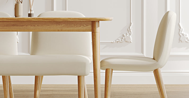 Lyno 77x140 Sabit Yemek Masası Takımı (Roa Bench & 4 Venn Sandalye) - Performans Kadife