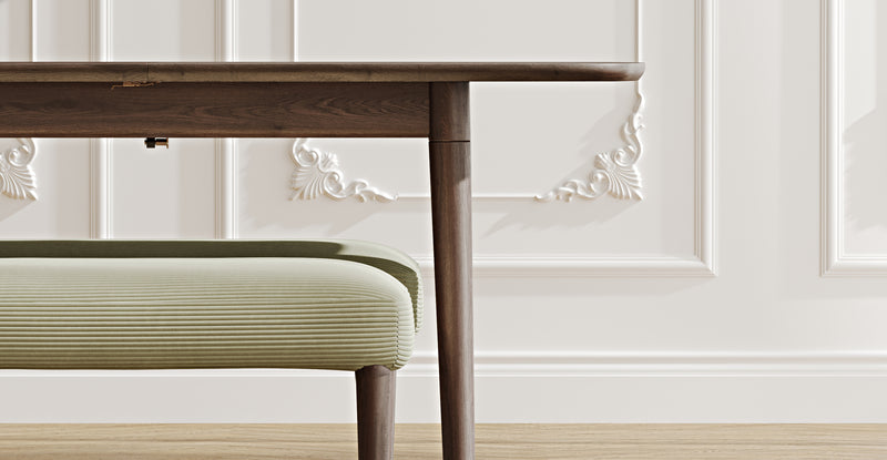 Lyno 77x140 Cm Açılır Yemek Masası Takımı (2 Roa Bench) - Fitilli Kadife