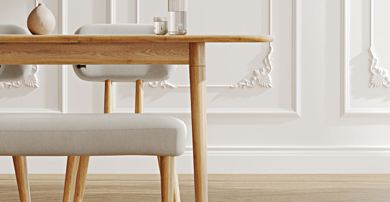 Lyno 77x140 Cm Açılır Yemek Masası Takımı (Roa Bench & 2 Roa Sandalye) - Performans Keten