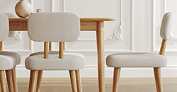 Lyno 97x160 Cm Sabit Yemek Masası Takımı (6Lı Roa) - Fitilli Kadife