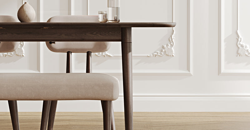 Lyno 77x140 Cm Açılır Yemek Masası Takımı (Roa Bench & 2 Roa Sandalye) - Kadife