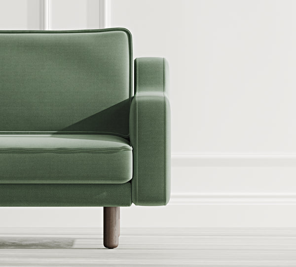 Klem Slim Tekli Koltuk Large Silindir Ahşap Ayak - Performans Kadife