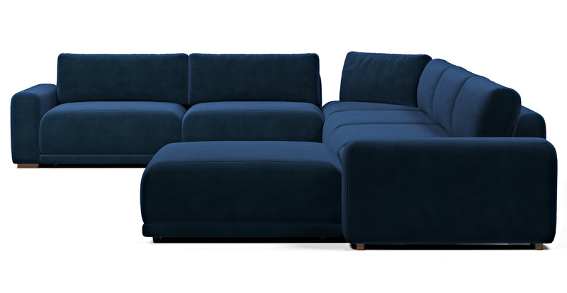 Carle 339 x 444 Köşe Çift Kollu ve Puf - Kadife