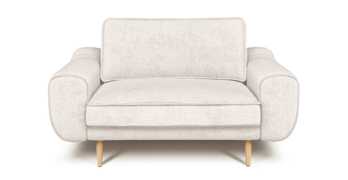 Klem Loveseat Ahşap Ayak - Fitilli Kadife | Normod