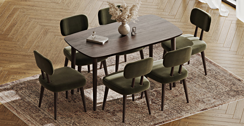 Lyno 77x140 Cm Sabit Yemek Masası Takımı (6 Roa Sandalye) - Performans Keten