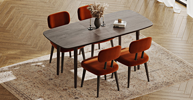 Lyno 77x140 Cm Açılır Yemek Masası Takımı (4 Roa Sandalye) - Performans Keten