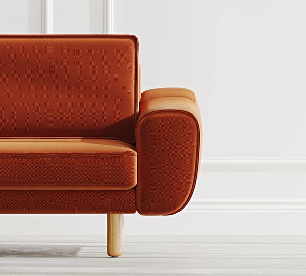 Klem İkili Modüler Koltuk Silindir Ahşap Ayak - Performans Kadife