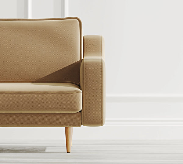 Klem Slim İkili Modüler Koltuk Ahşap Ayak - Performans Kadife