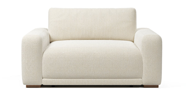 Carle Tekli Koltuk Çift Kollu - Doğal Doku