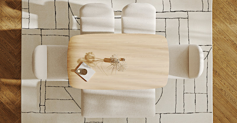 Lyno 77x140 Sabit Yemek Masası Takımı (Roa Bench & 4 Venn Sandalye) - Bukle