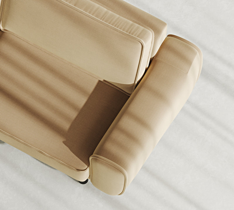 Klem Loveseat Silindir Ahşap Ayak - Performans Kadife