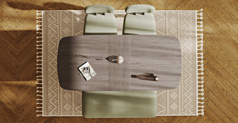 Lyno 77x140 Cm Açılır Yemek Masası Takımı (Roa Bench & 2 Roa Sandalye) - Fitilli Kadife