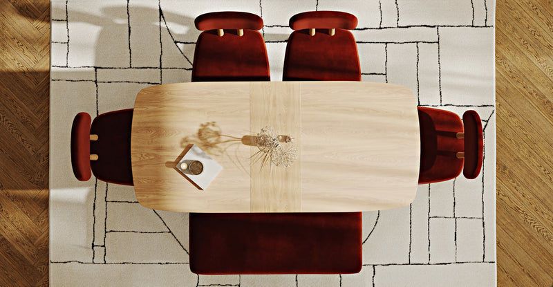 Lyno 77x140 Cm Açılır Yemek Masası Takımı (Roa Bench & 4 Roa Sandalye) - Kadife